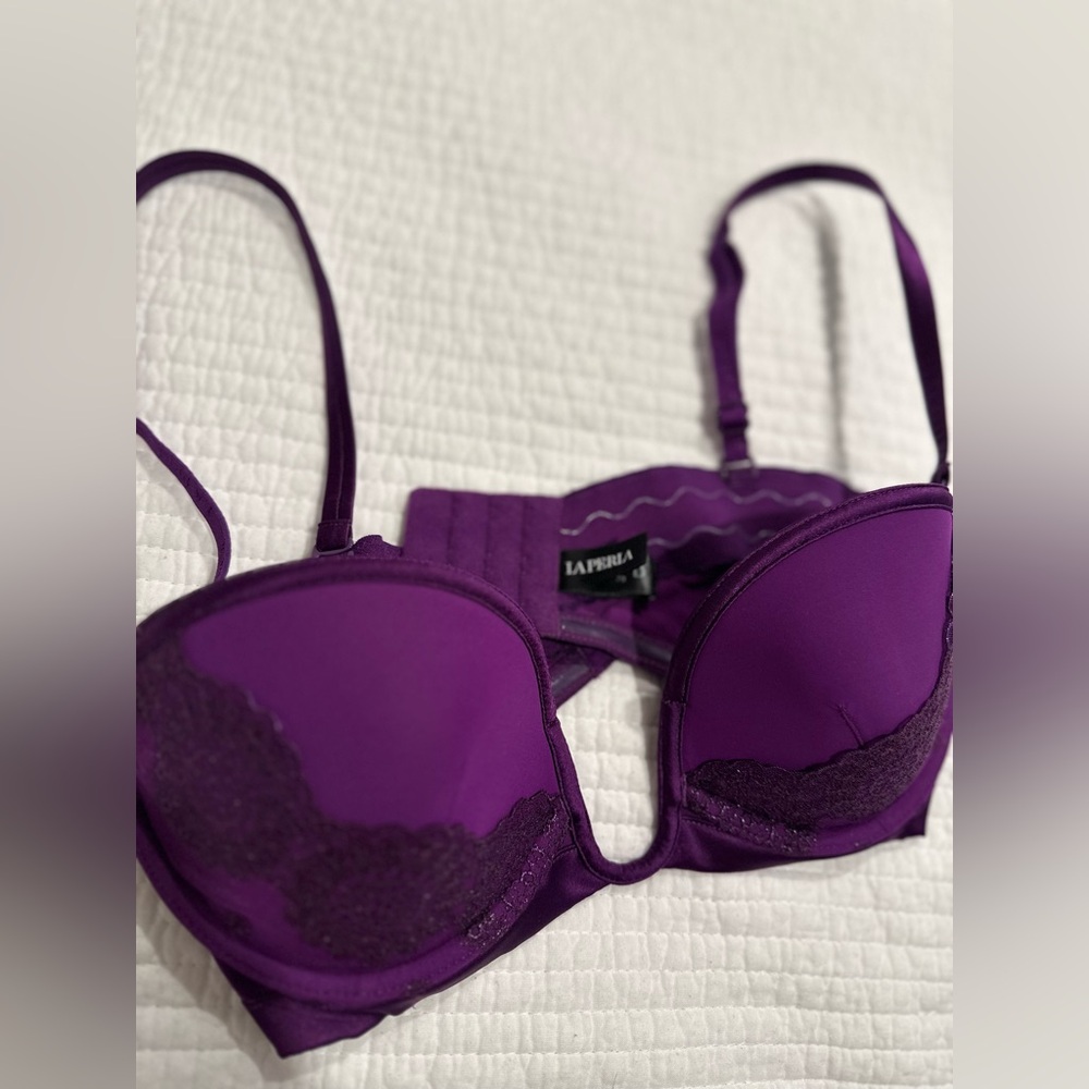 La Perla Deep Purple plunge push up bra
